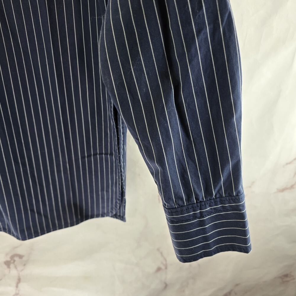 Everlane Shirt Womens Blue Striped Button Oversized Poplin Boyfriend Supima - Picture 5 of 16